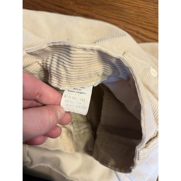 Vintage Women’s Cheenos Beige Light Tan Long Corduroy Skirt Front Slit Sz 12 - Picture 2 of 9